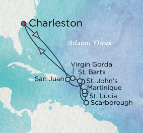 Cruises Around The World Crystal World Cruises Serenity 2026 December 20 january 3 2027 Charleston, SC to Charleston, SC
