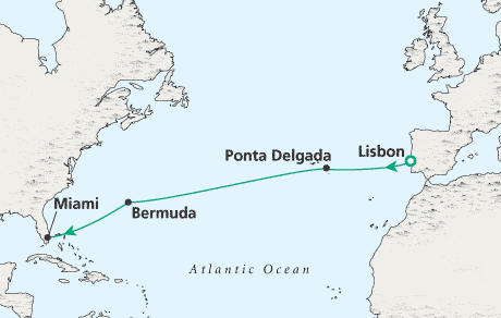 Cruises Around The World Lisbon to Miami