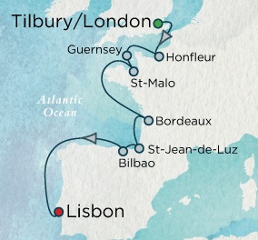 Cruises Around The World Crystal World Cruises Symphony 2026 August 25 September 6 London (Tilbury), England to Lisbon, Portugal