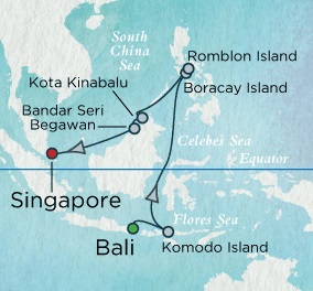 Cruises Around The World Crystal World Cruises Symphony 2026 february 23 March 5 Benoa, Bali to Singapore