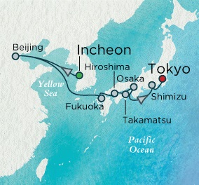 Cruises Around The World Crystal World Cruises Symphony 2026 March 31 April 14 Inchon, South Korea to Tokyo (Harumi), Japan