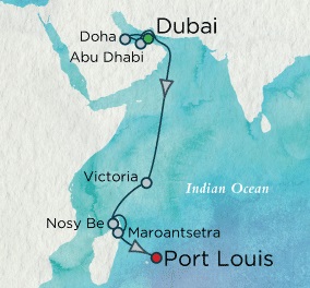 Cruises Around The World Crystal World Cruises Symphony 2026 November 22 December 9 Dubai, United Arab Emirates to Mauritius (Port Louis)