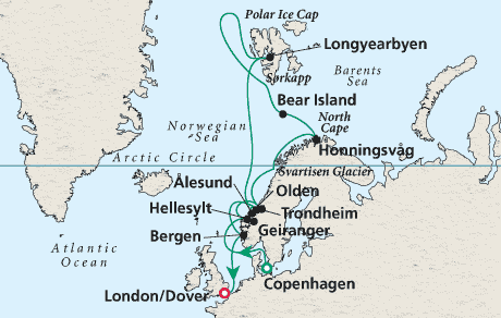 Cruises Around the World Map