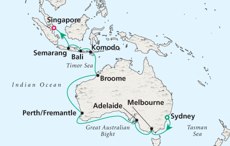 Cruises Around the World Map