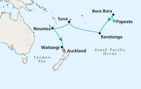 Cruises Around the World Map