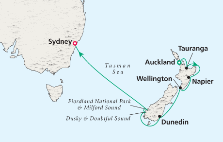 Cruises Around the World Map
