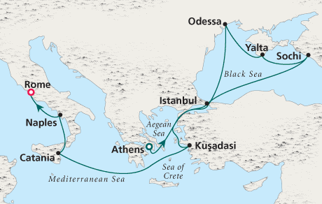 Cruises Around The World Crystal World Cruises Serenity 2026 Athens to Rome