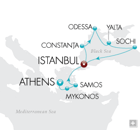 Cruises Around The World Bounties of the Black Sea Map
