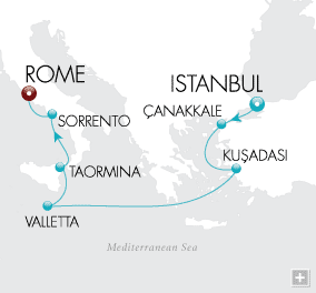 Cruises Around The World Empires of Art & Beauty Map