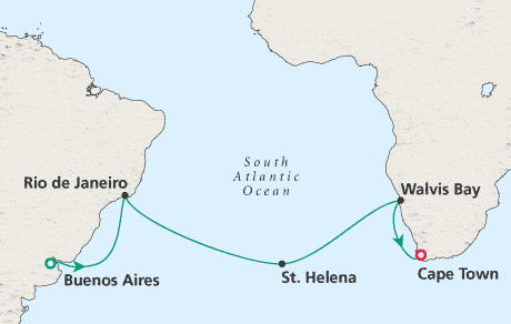 Cruises Around the World Map