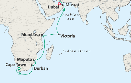 Cruises Around the World Map