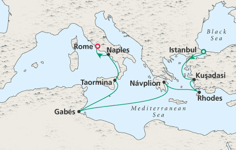 Cruises Around the World Map