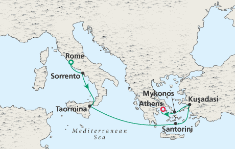 Cruises Around the World Map