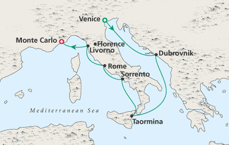 Cruises Around the World Map