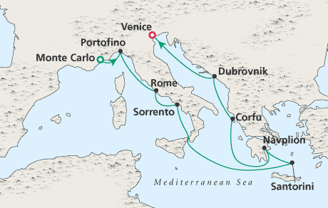 Cruises Around the World Map