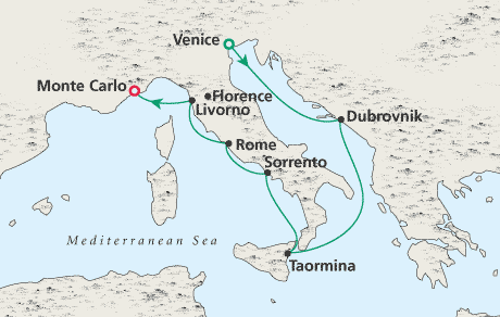 Cruises Around the World Map