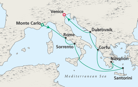 Cruises Around the World Map