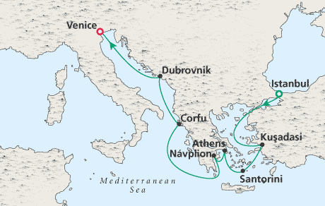 Cruises Around the World Map