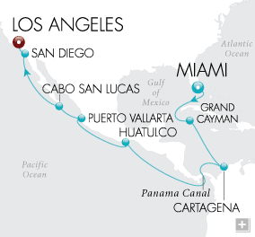 Cruises Around The World Tale of Two Seas Map