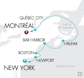 Cruises Around The World Lighthouses & Lobsters Map