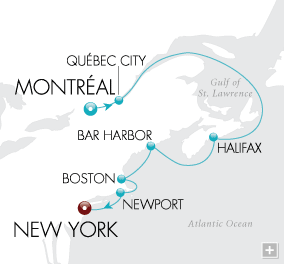 Cruises Around The World Atlantic Provinces Map