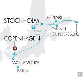 Cruises Around The World Bounty of the Baltic Map