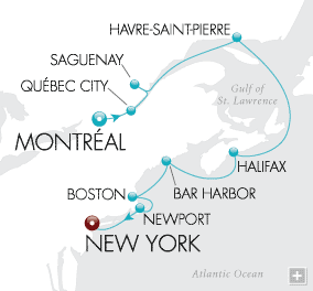 Cruises Around The World New England Classic Map From world-class cities of sophistication, fashion and culture to idyllic seaside towns, both quaint and majestic, a journey of stunning natural wonder.