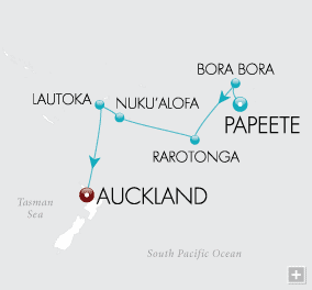 Cruises Around The World Polynesian Paradise Map January 20 February 2 2026 - 12 Days Crystal Symphony 2026
