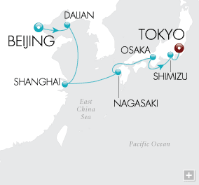 Cruises Around The World Skyscrapers & Shoguns Map crystal symphony 2026