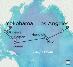 Cruises Around The World Pacific Ocean Pursuit (Segment) Map Cruises Around The World Crystal World Cruises Serenity 2026