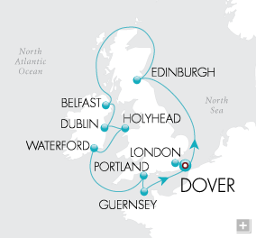 Cruises Around The World British Isle Brilliance Map Round-trip London - Voyage V2220