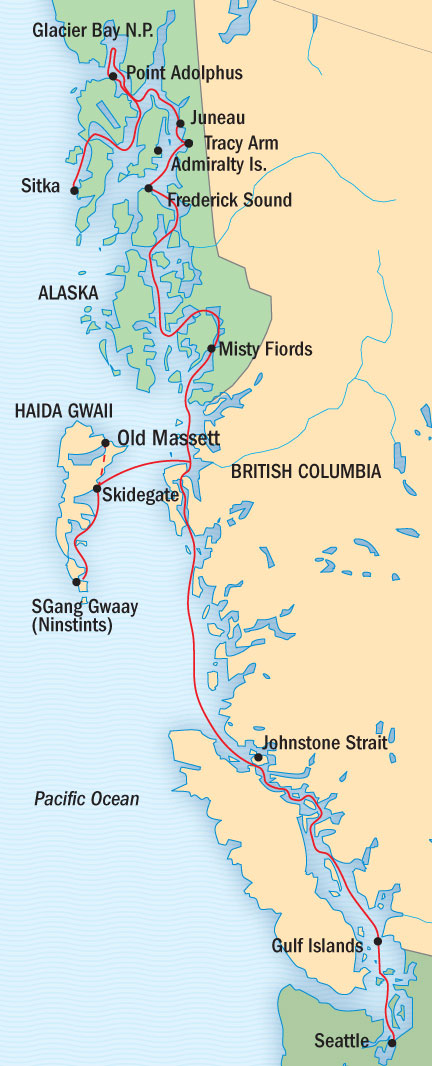 Cruises Around The World Lindblad National Geographic NG CRUISES Sea Lion September 6-20 2027 Sitka, AK, United States to Seattle, WA, United States