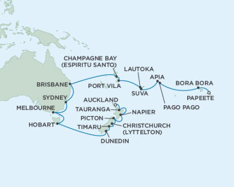 Cruises Around The World Seven Seas Mariner January 6 February 4 2027 - 30 Days