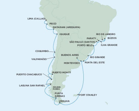 Cruises Around The World Seven Seas Mariner March 2 April 2 2027 - 31 Days