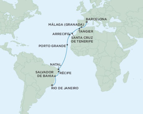 Cruises Around The World Seven Seas Mariner April 2-20 2027 - 18 Days
