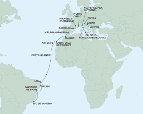 Cruises Around The World Seven Seas Mariner April 2-30 2027 - 28 Days