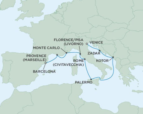 Cruises Around The World Seven Seas Mariner April 20-30 2027 - 10 Days