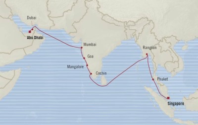 Cruises Around The World Oceania Insignia April 14 May 2 2026 Cruises Singapore, Singapore to Abu Dhabi, United Arab Emirates