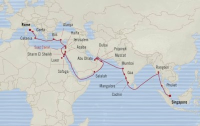 Cruises Around The World Oceania Insignia April 14 May 23 2026 Cruises Singapore, Singapore to Civitavecchia, Italy