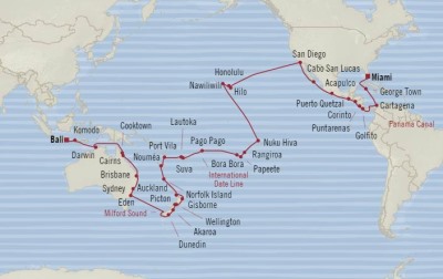 Cruises Around The World Oceania Insignia January 6 March 17 2026 Cruises Miami, FL, United States to Benoa (Bali), Indonesia