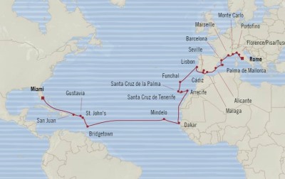 Cruises Around The World Oceania Marina April 10 May 11 2026 Cruises Miami, FL, United States to Civitavecchia, Italy