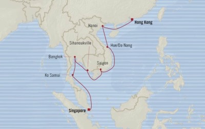 Cruises Around The World Oceania Nautica February 4-20 2026 Cruises Singapore, Singapore to Hong Kong, China