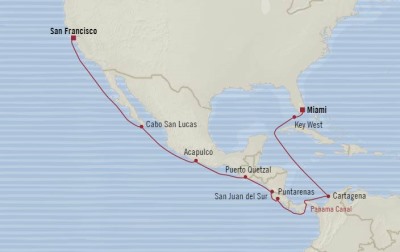 Cruises Around The World Oceania Regatta April 24 May 10 2026 Cruises Miami, FL, United States to San Francisco, CA, United States