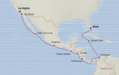 Cruises Around The World Oceania Regatta January 17 February 2 2026 Cruises Los Angeles, CA, United States to Miami, FL, United States