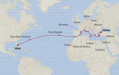Cruises Around The World Oceania Riviera March 26 April 19 2026 Cruises Miami, FL, United States to Istanbul, Turkey
