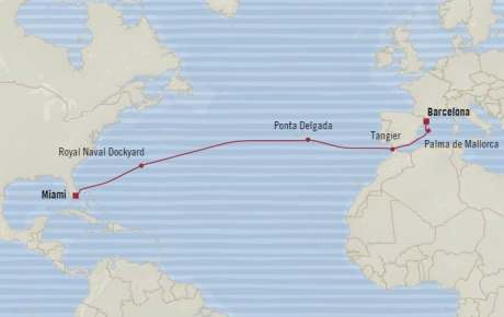 Cruises Around The World Oceania Riviera March 26 April 9 2026 Cruises Miami, FL, United States to Barcelona, Spain