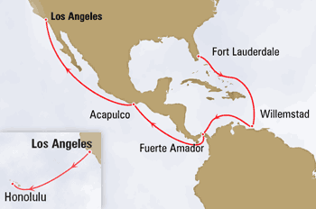 Cruises Around The World Queen Elizabeth 2 Fort Lauderdale to Honolulu