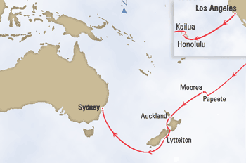 Cruises Around The World Queen Elizabeth 2 Los Angles to Syndey