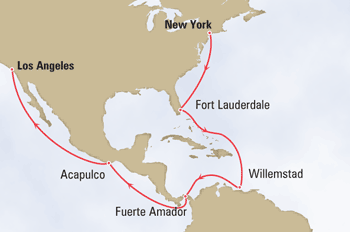 Cruises Around The World Queen Elizabeth New York to Los Angeles