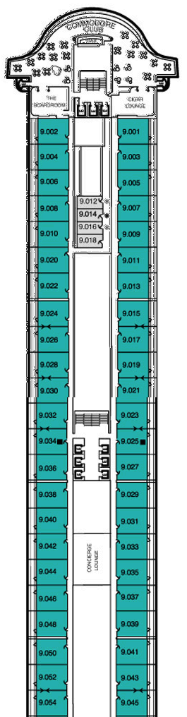 Cunard Queen Mary 2 Deck 9 Only Cruise Itinerary luxury cruise information